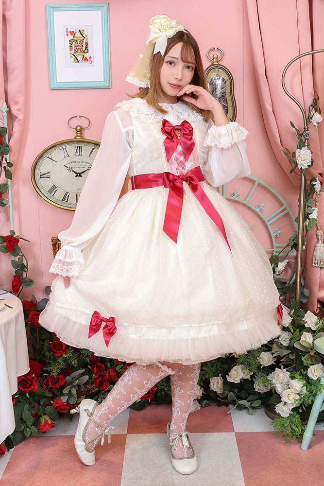 Angeric Pretty】♡薄いピンクのストライプ♡ ジャンパースカート ...