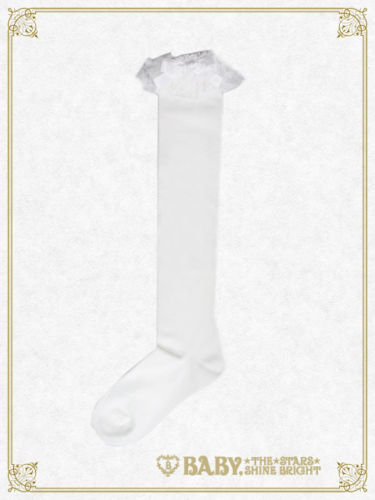 トーションレースオーバーニーソックス